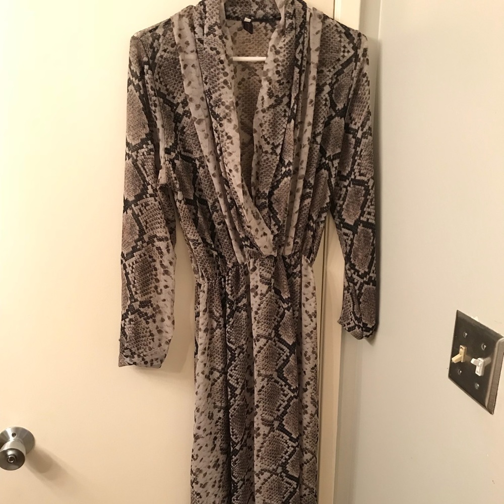 Snakeskin print dress